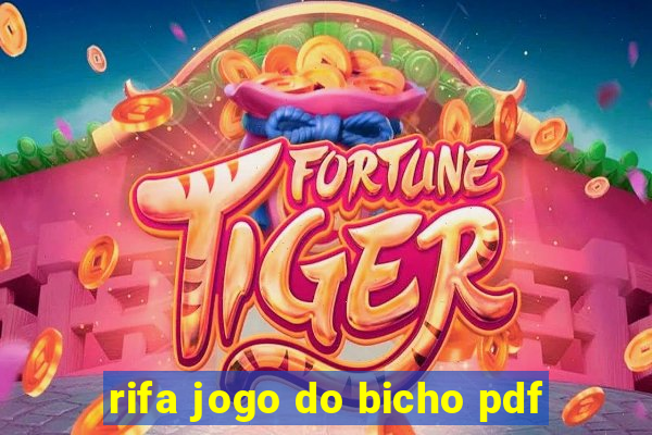 rifa jogo do bicho pdf